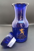 Blue Glass Cameron Scotch Cream Whisky Bottle